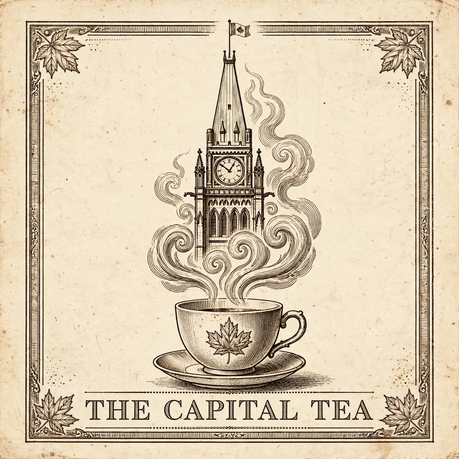 The Capital Tea logo — a teacup whose steam rises into the Peace Tower